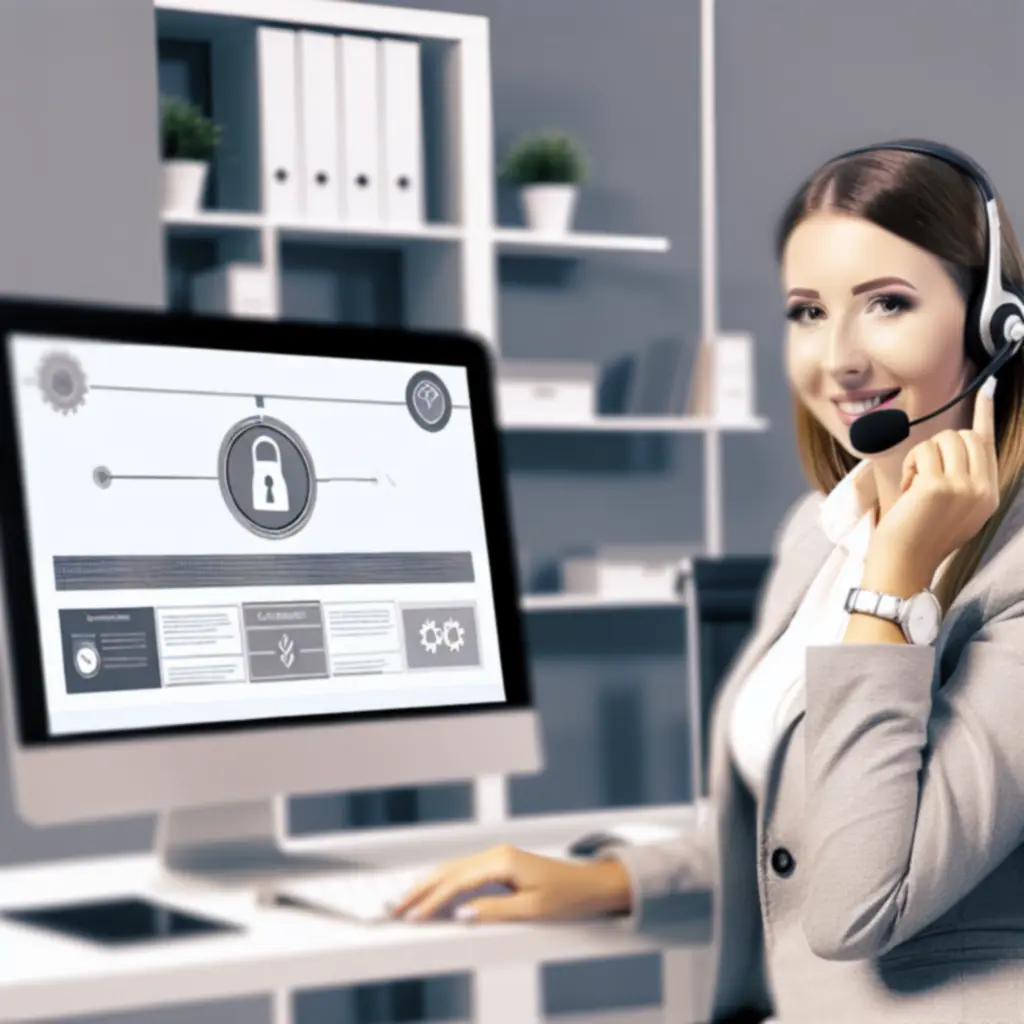 Konsultant obsługi klienta wspierający zakupy online