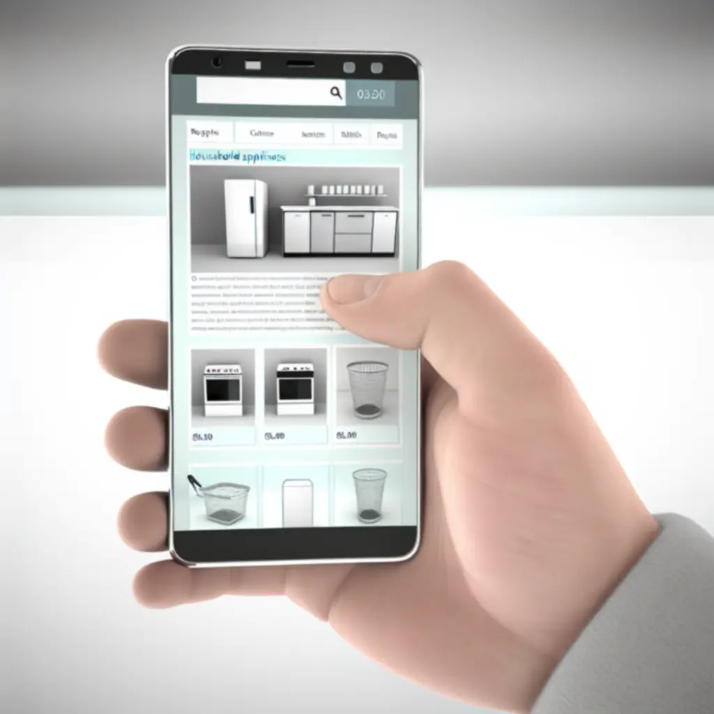 Zakupy AGD na smartfonie