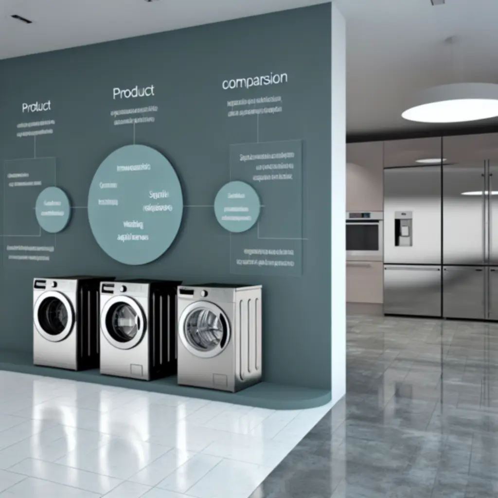 Porównanie parametrów różnych urządzeń AGD na ekranie nowoczesnego laptopa